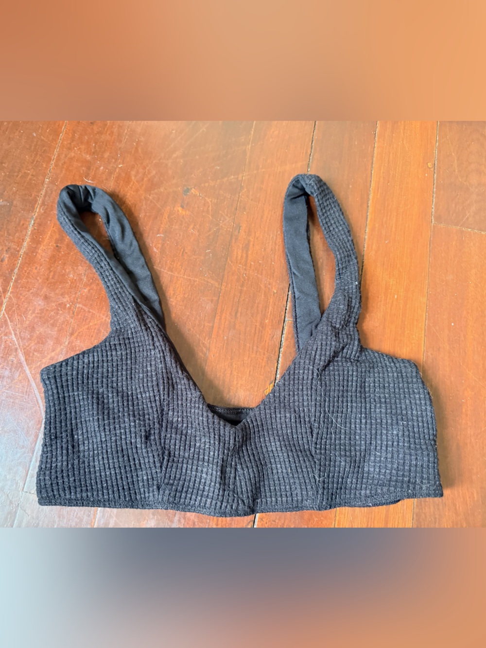 ALO Yoga Black Ribbed Bralette Tank